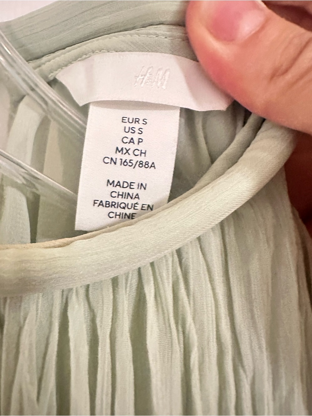 H&M Sage Green Pleated Midaxi Dress with Long Sleeves - Picture 3 of 5